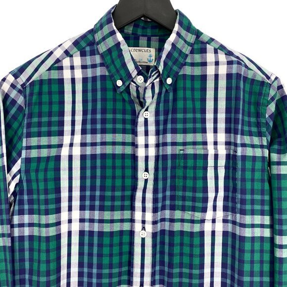 J.CREW RE-IMAGINED Indigo Plaid Tartan Long Sleeve Shirt - Picture 7 of 15